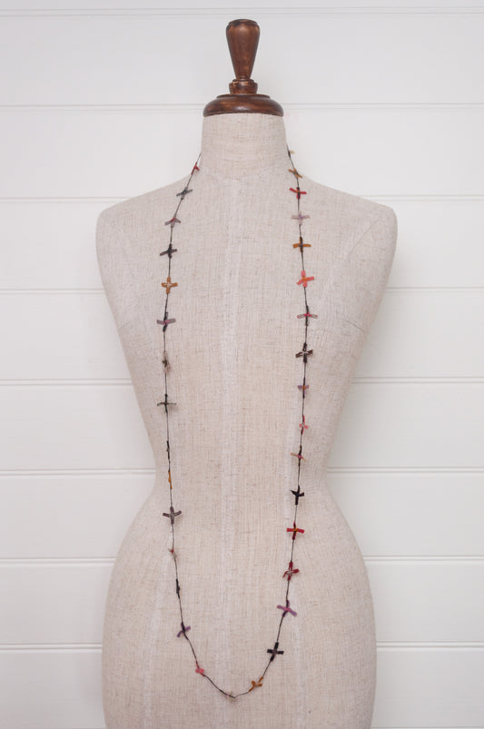 Sophie Digard necklace - wool star flowers AF