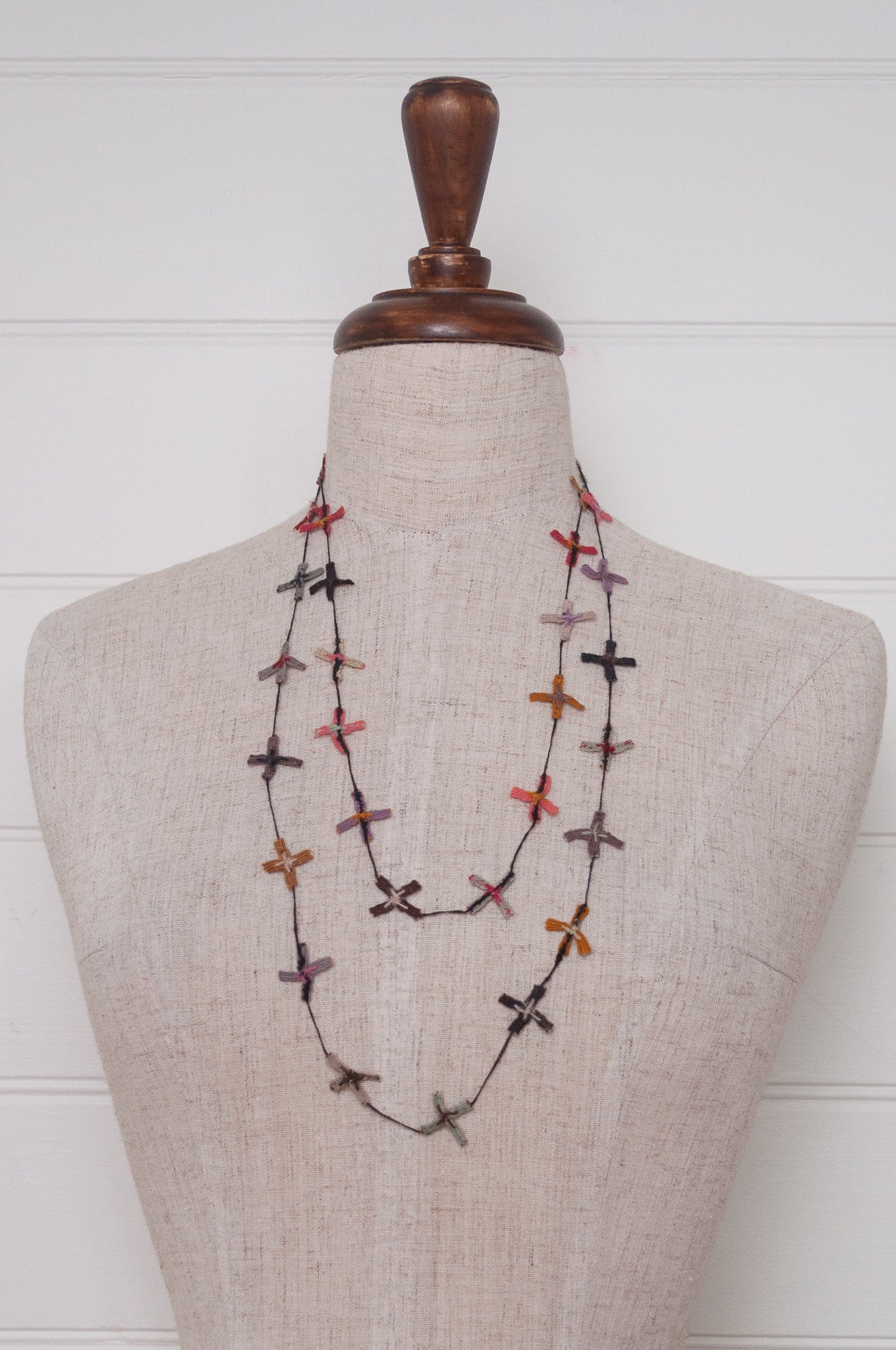 Sophie Digard necklace - wool star flowers AF