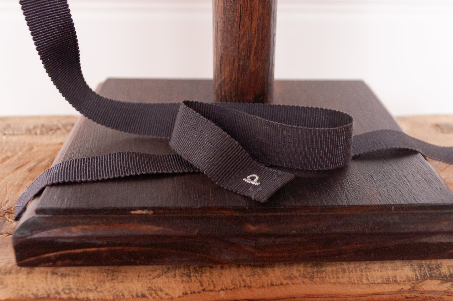 PCNQ made in Japan Leonie foldable paper hat in brown with charcoal ribbon.