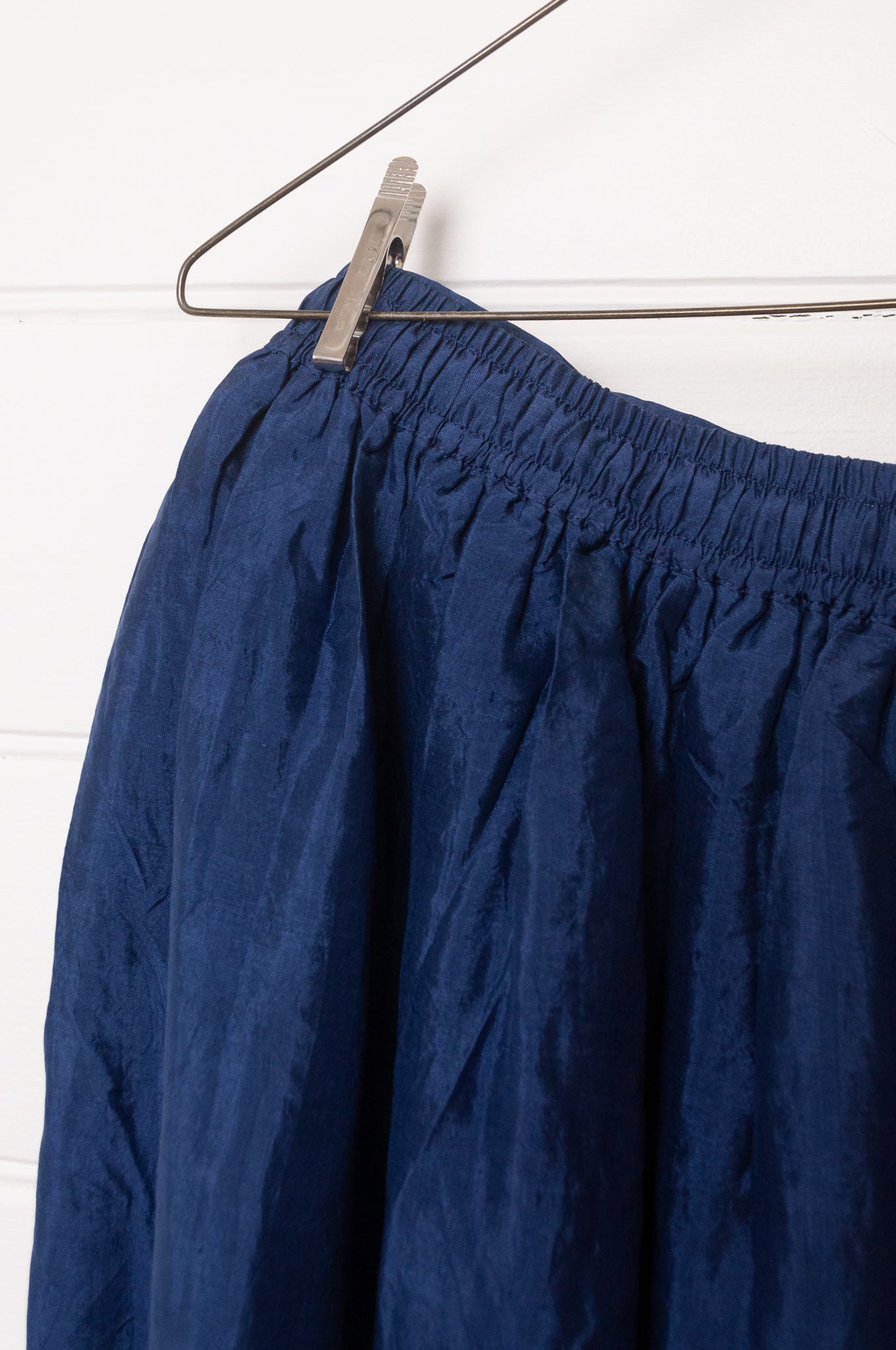 Studio Within x Juniper Hearth silk skirt in midnight blue.