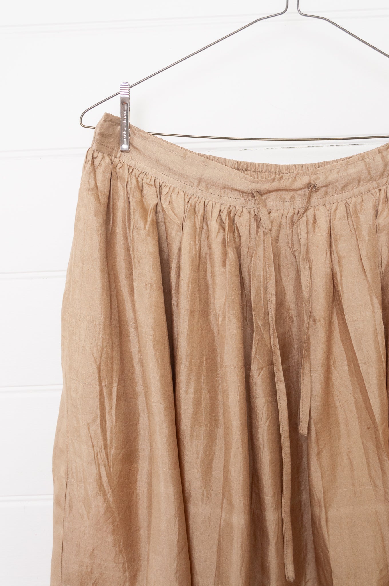Studio Within x Juniper Hearth silk skirt in oatmeal.