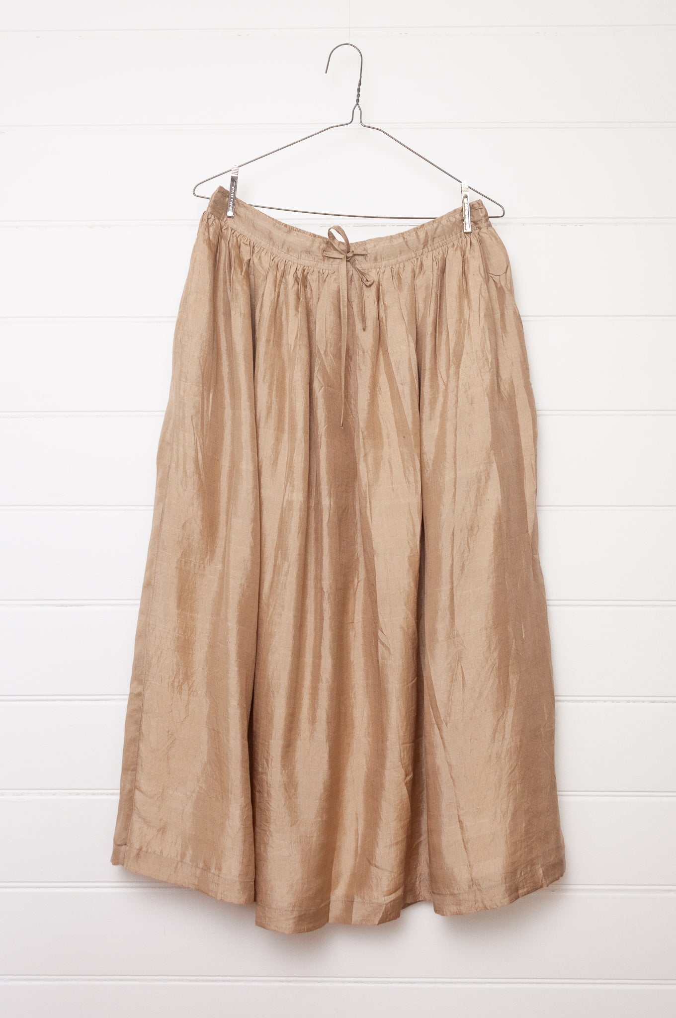 Studio Within x Juniper Hearth silk skirt in oatmeal.