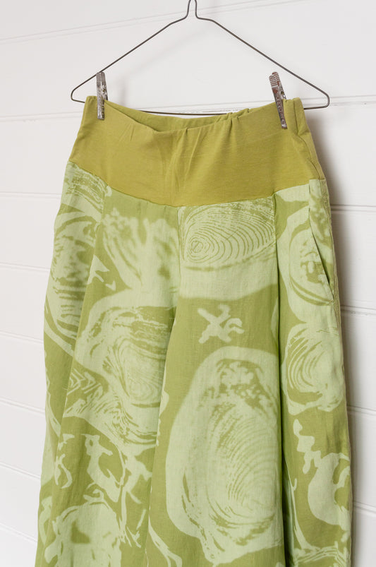 Valia Maldives pant - Tarragon print