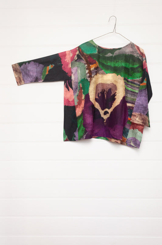 Yavi cotton silk Pansy top.