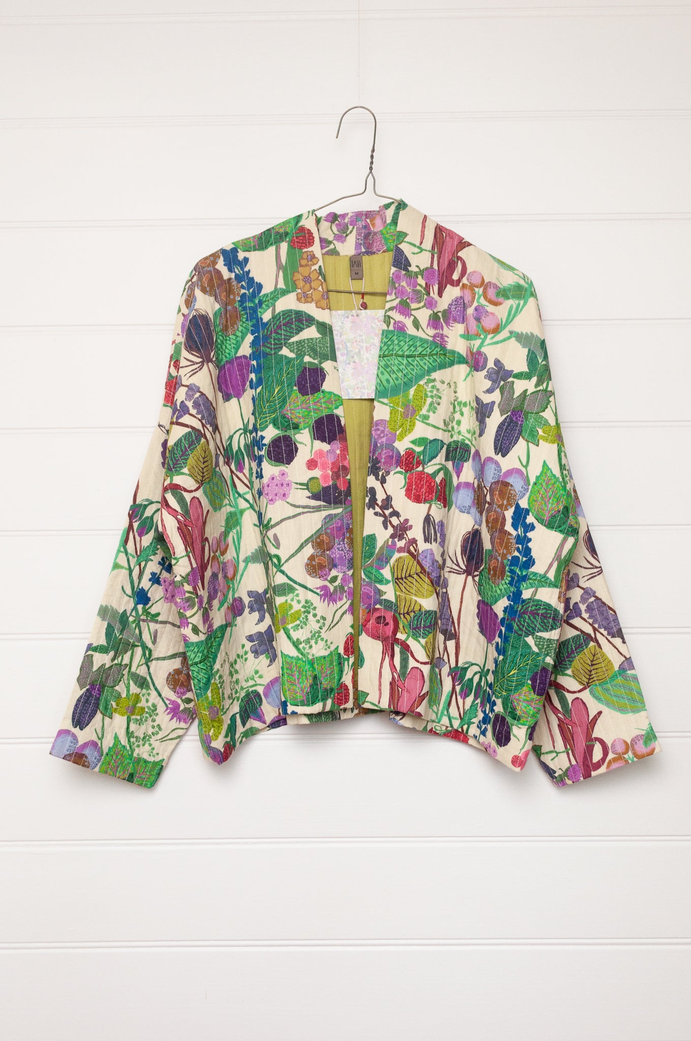 Yavi quilted cotton kimono jacket floral print.