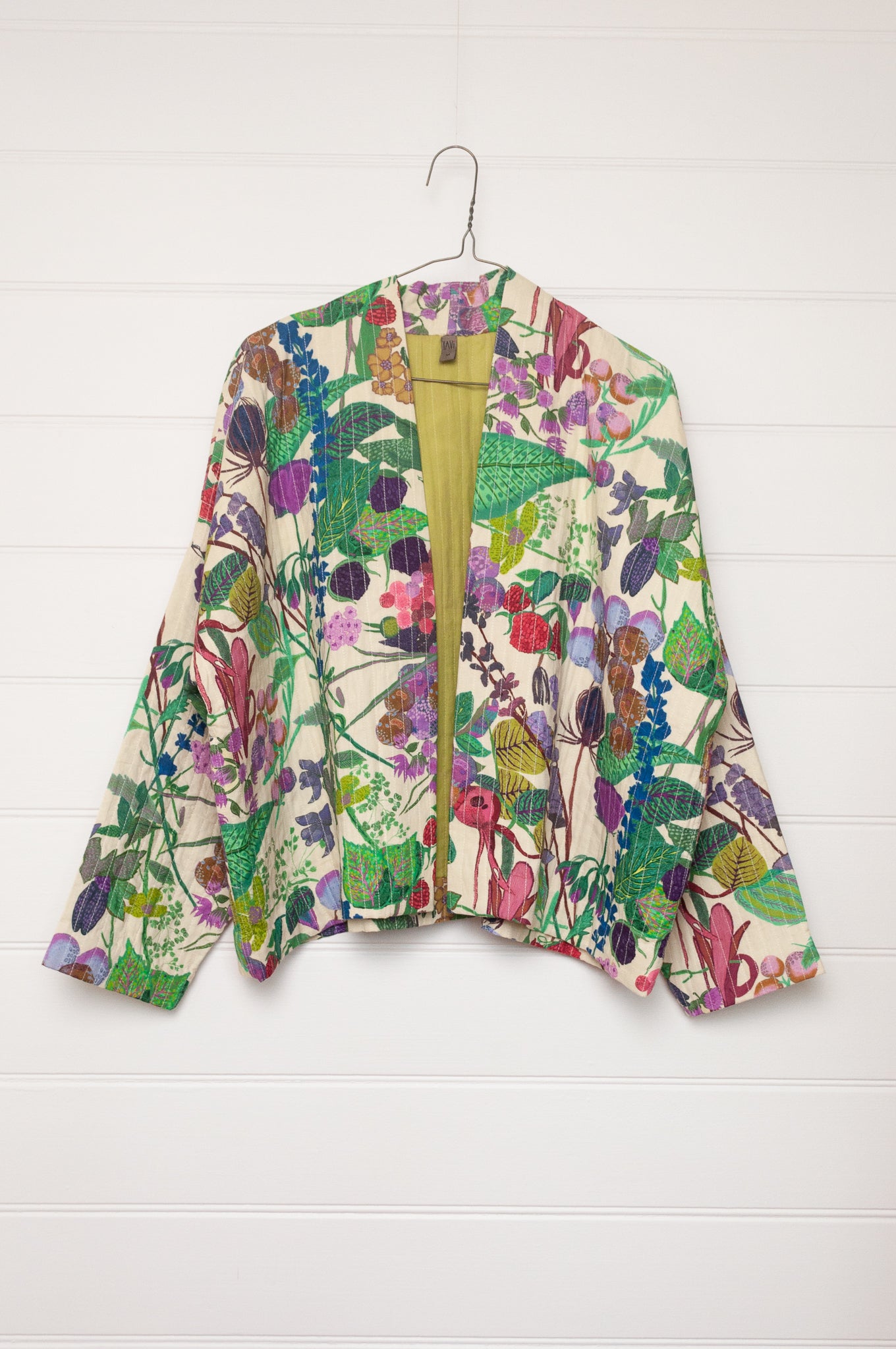 Yavi quilted cotton kimono jacket floral print.
