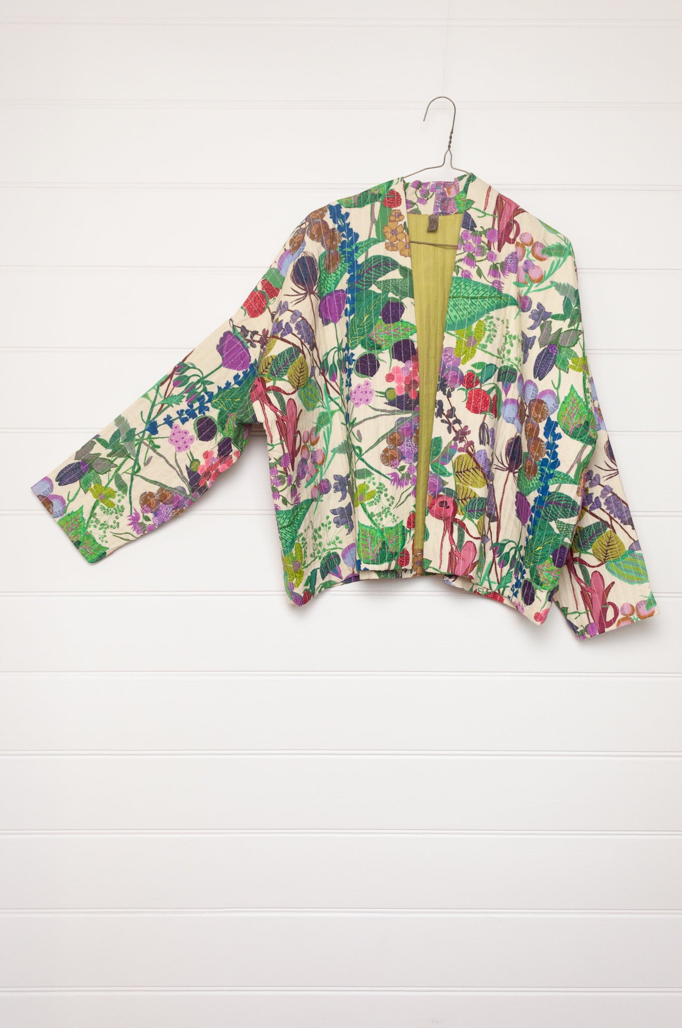 Yavi quilted cotton kimono jacket floral print.