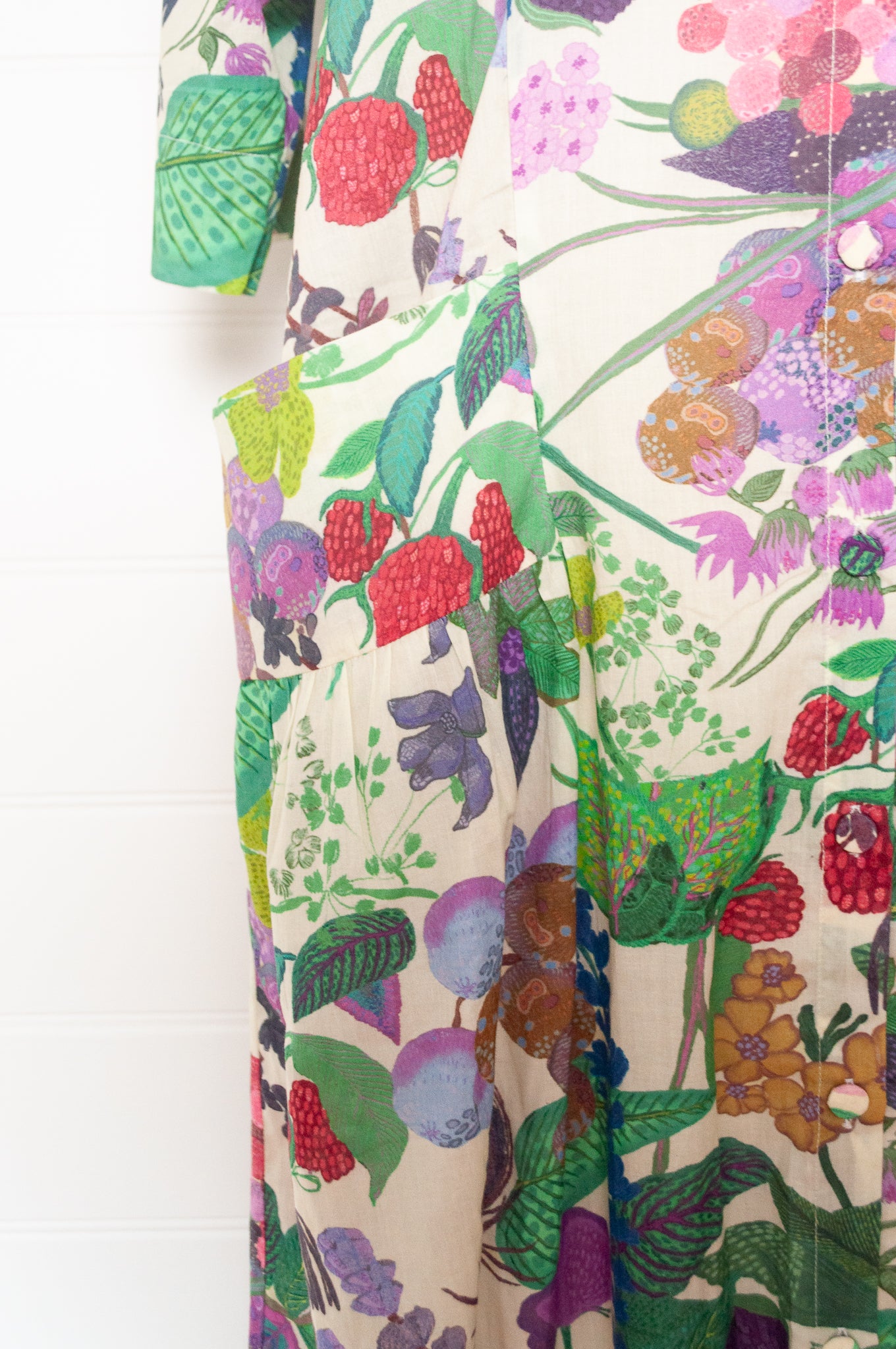 Yavi Laura dress, floral print cotton shirt dress.