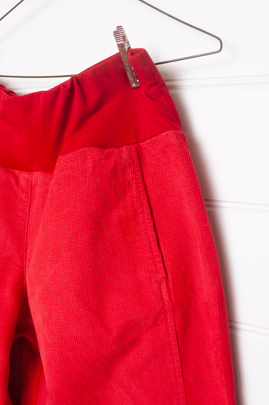 Valia Velvet pant - Poppy red