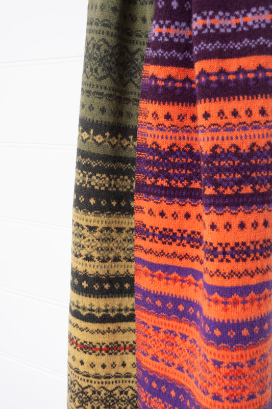 Eribe Alloa fairisle scarf in Copperland.