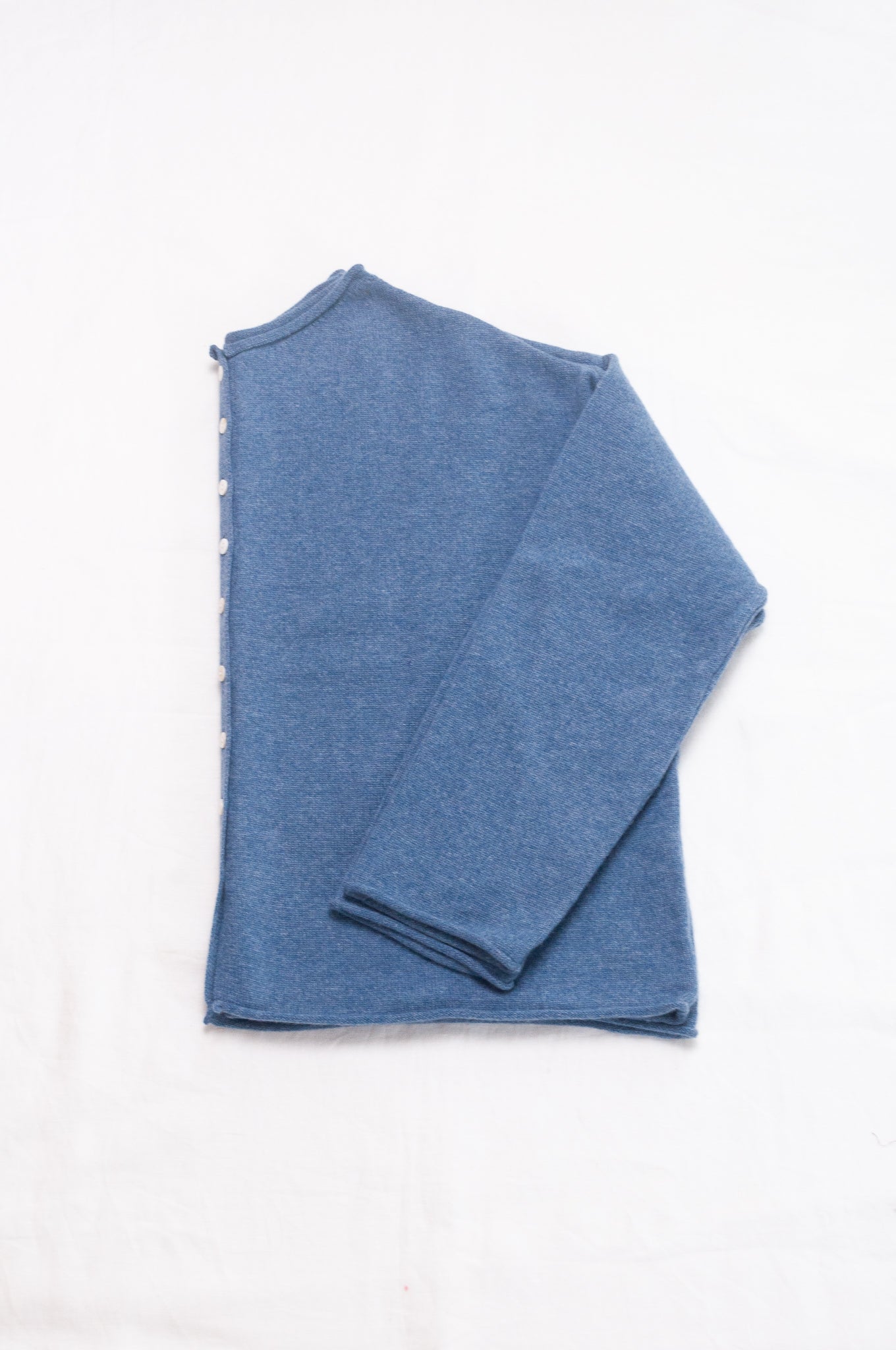 One size reversible cashmere cardi - denim