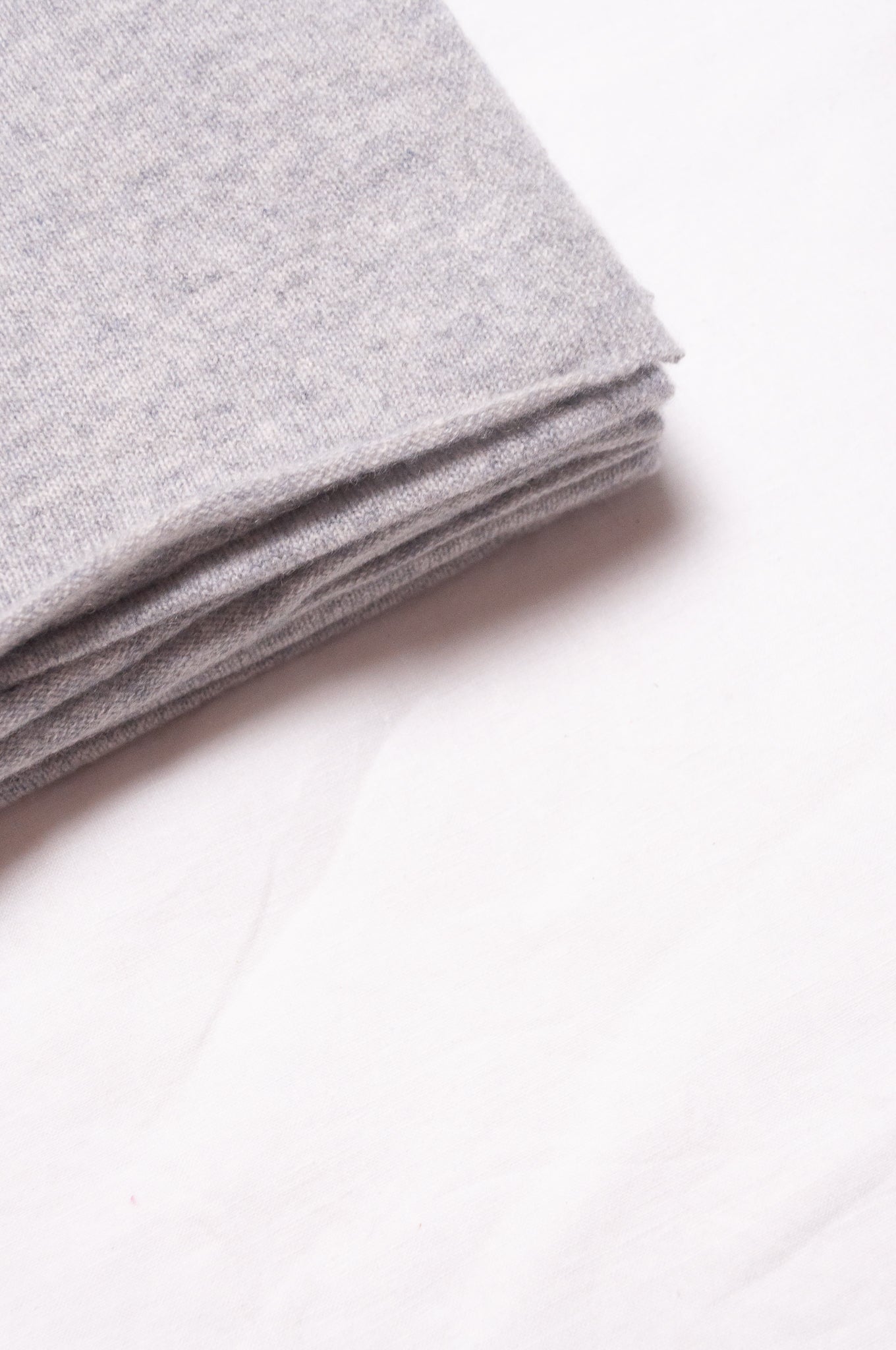 Juniper Hearth pure cashmere scarf in ash grey.