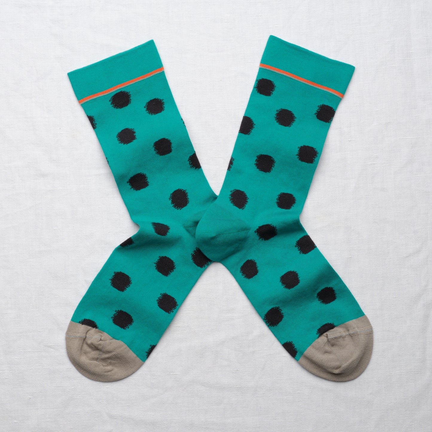 Bonne Maison Polka dot viridien cotton socks.