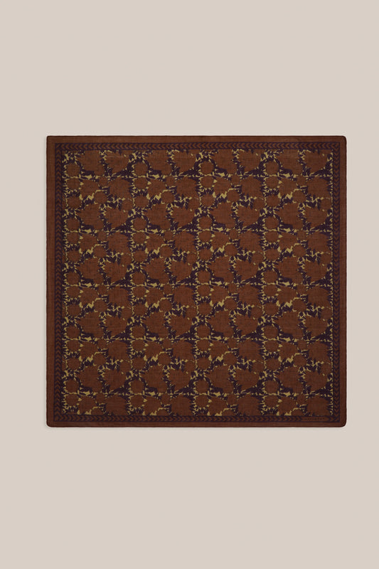Moismont blockprint floral fine cotton Ajmer square scarf Mask.