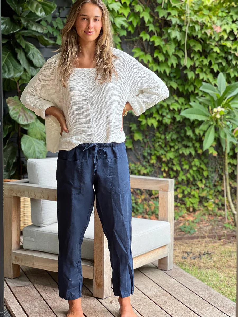 Frockk Jessie linen pants - navy