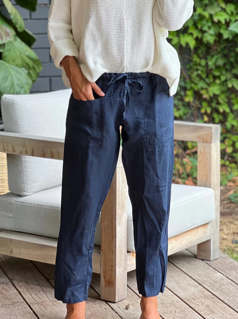 Frockk Jessie linen pants - navy