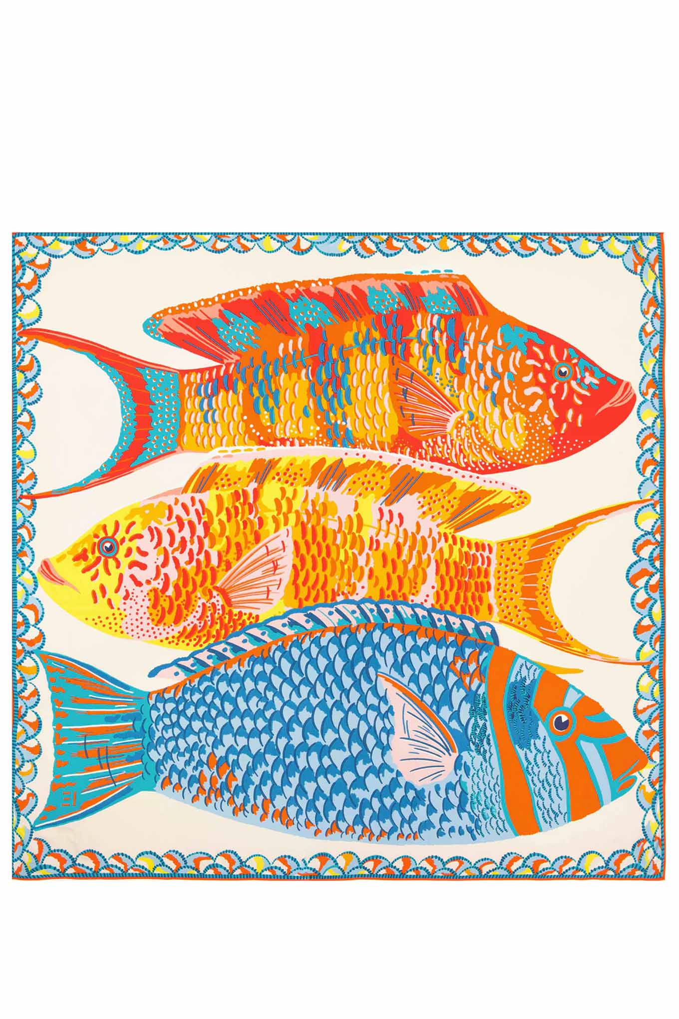 Inouï Editions scarf - Tango orange carre