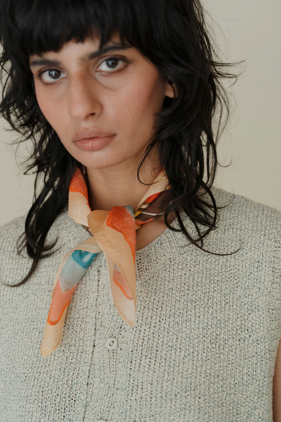 Runaway Bicycle silk Eddy scarf handloom digital print bird of paradise.