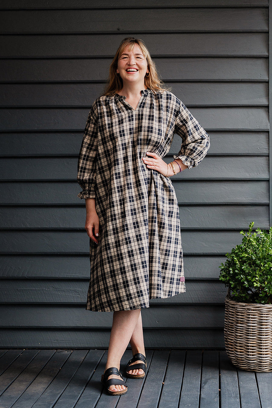 Lotus Veda River handloom cotton dress