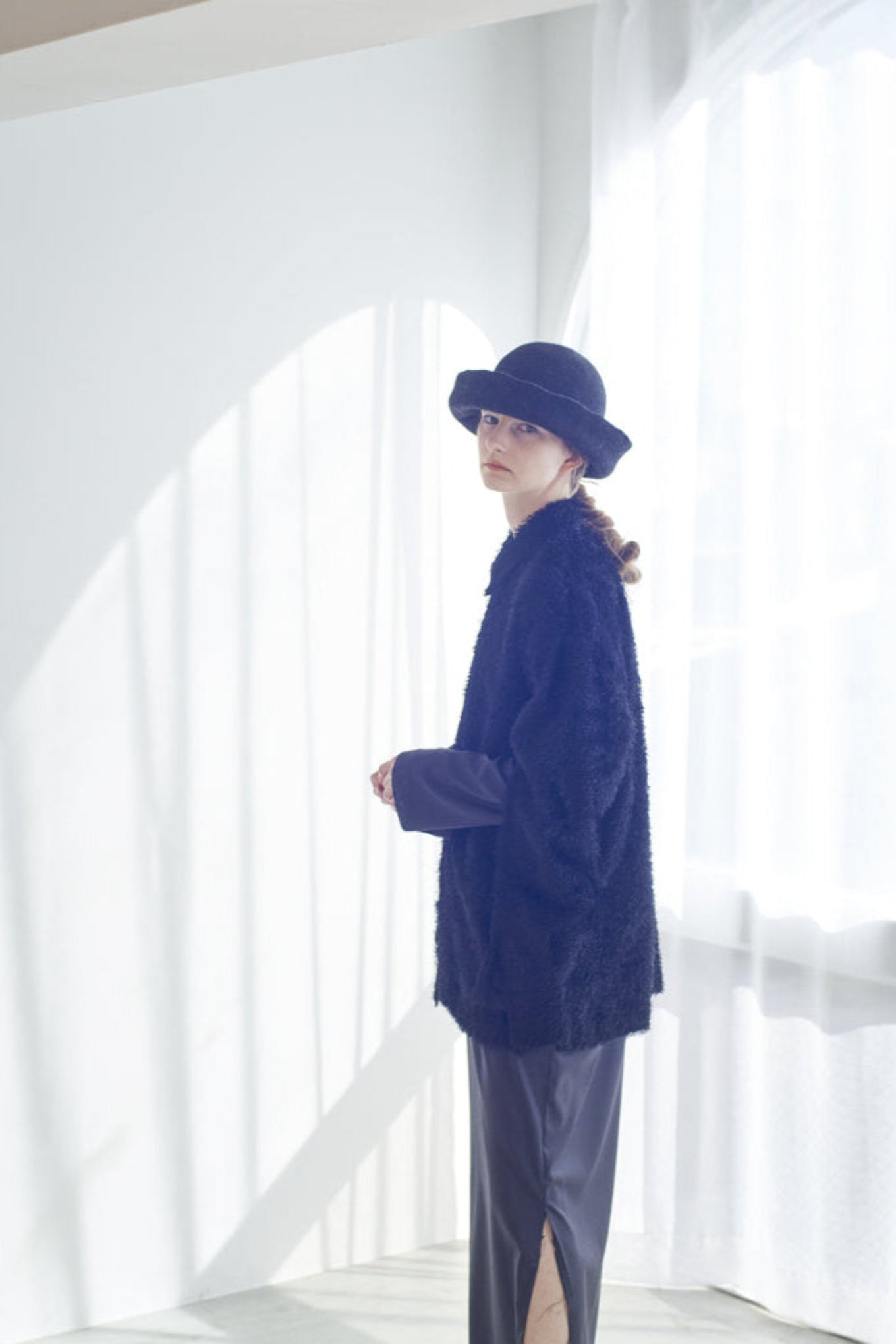 Parcnique PCNQ made in Japan Juran hat in black wool felt.