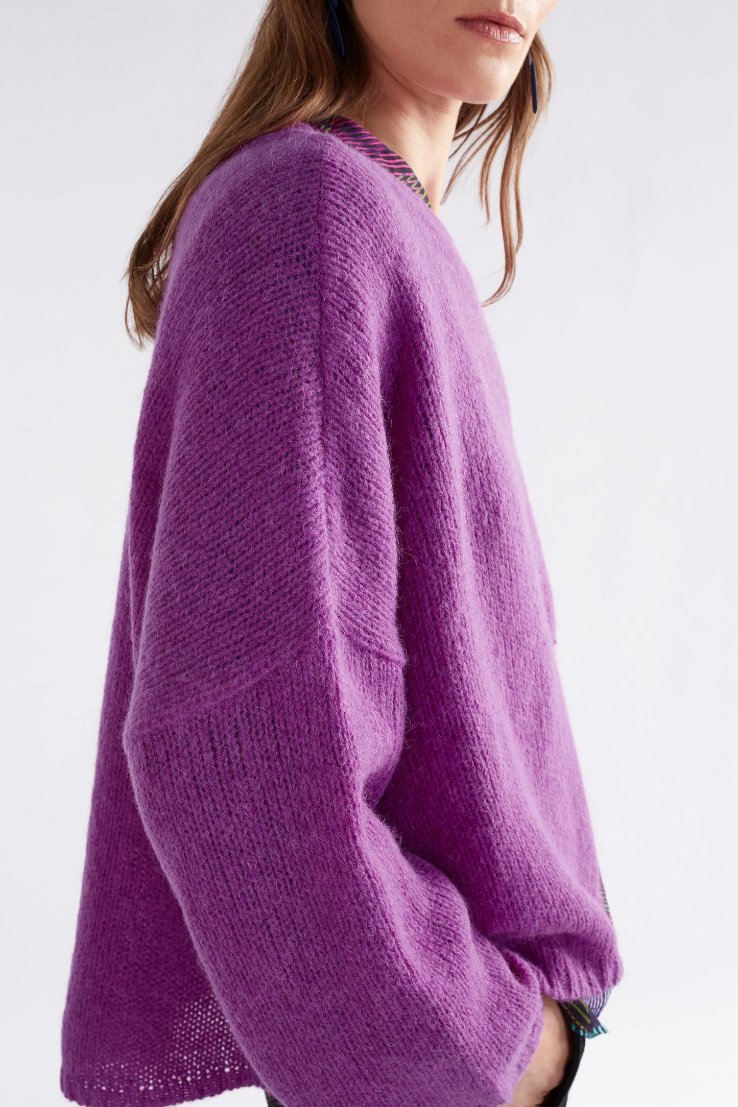 Elk Agna sweater in pink berry.