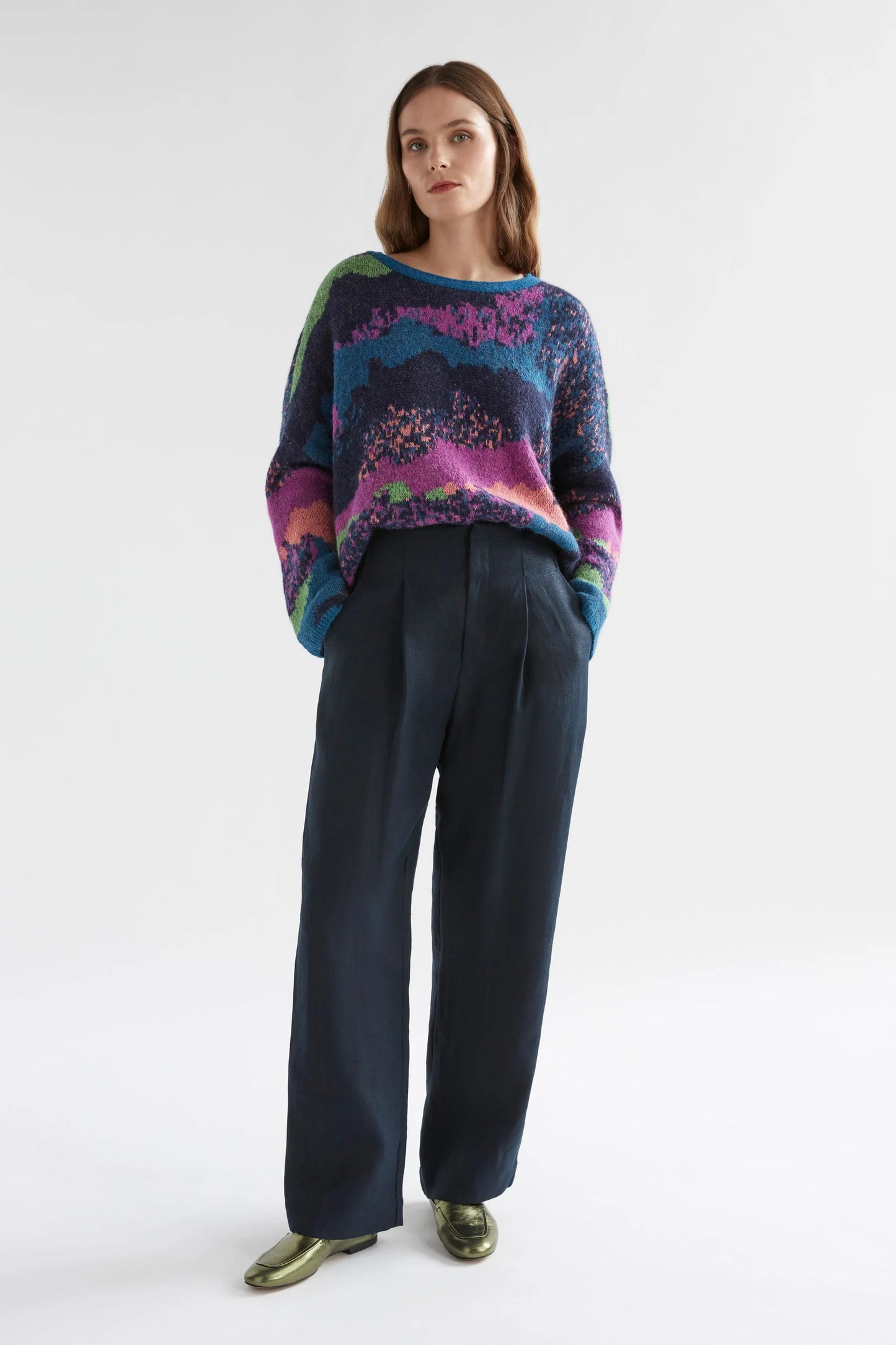 Elk Sprache sweater - multi jacquard