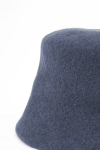 PCNQ made in Japan wool felt bucket hat, Kevin in navy blue.