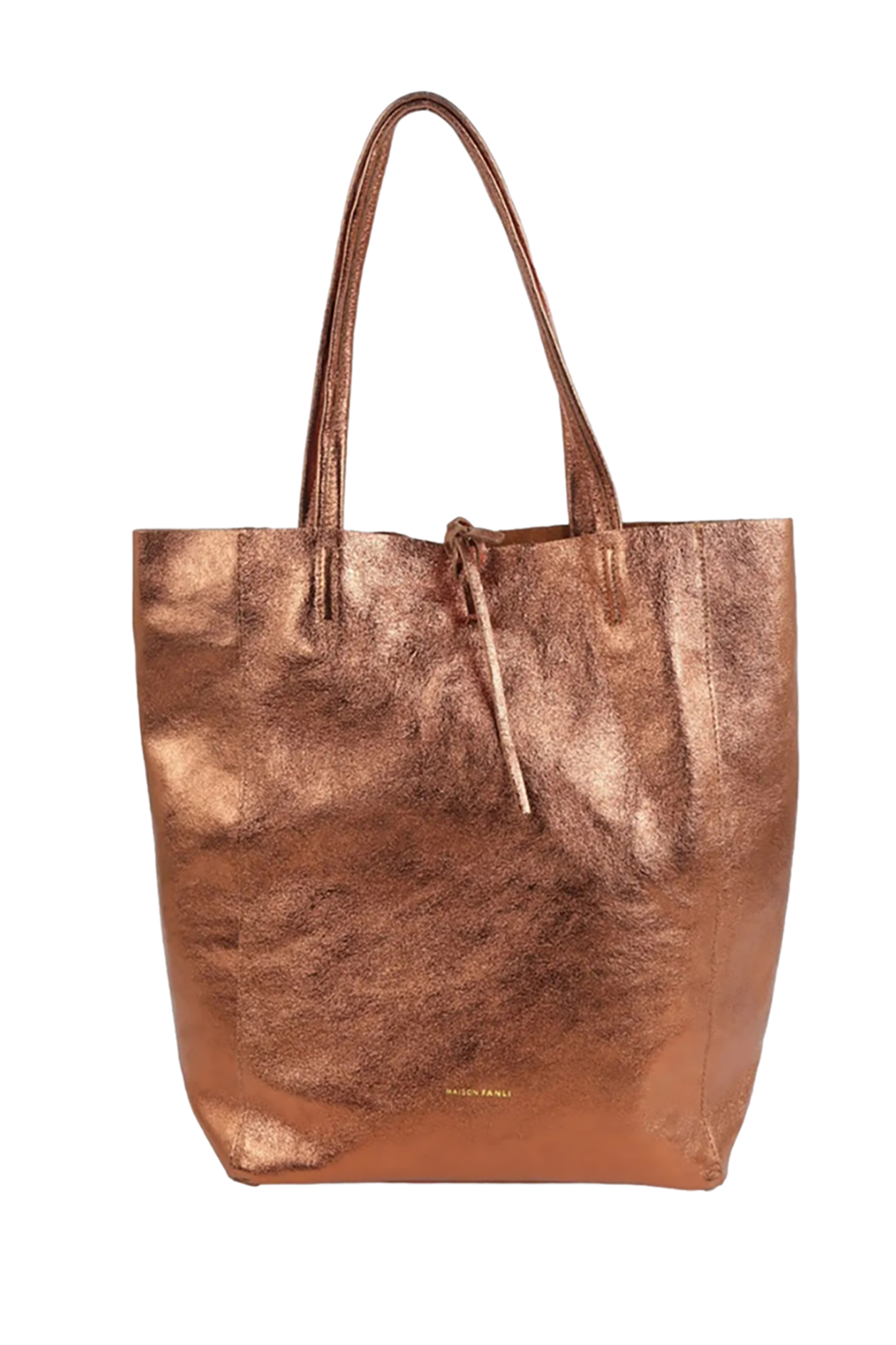 Maison Fanli large tote bag - metallic bronze