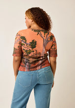 Load image into Gallery viewer, Nancybird organic cotton Grace tee featuring dusty road indigenous art landscape print.