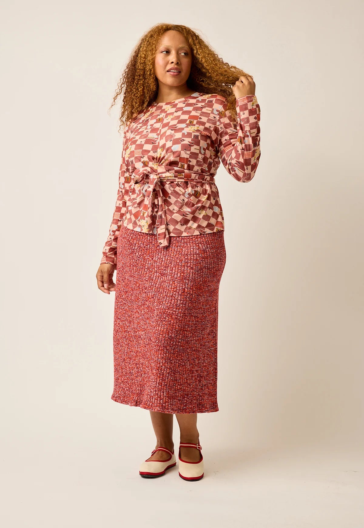 Nancybird Nia wrap tee - Heartbeat check