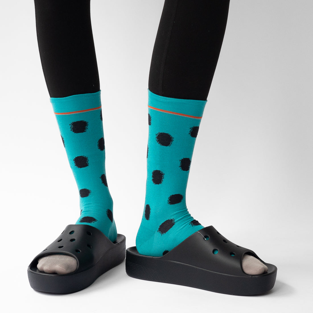 Bonne Maison Polka dot viridien cotton socks.
