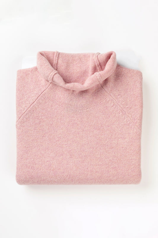 Eribe merino corry sweater in pale pink haze.