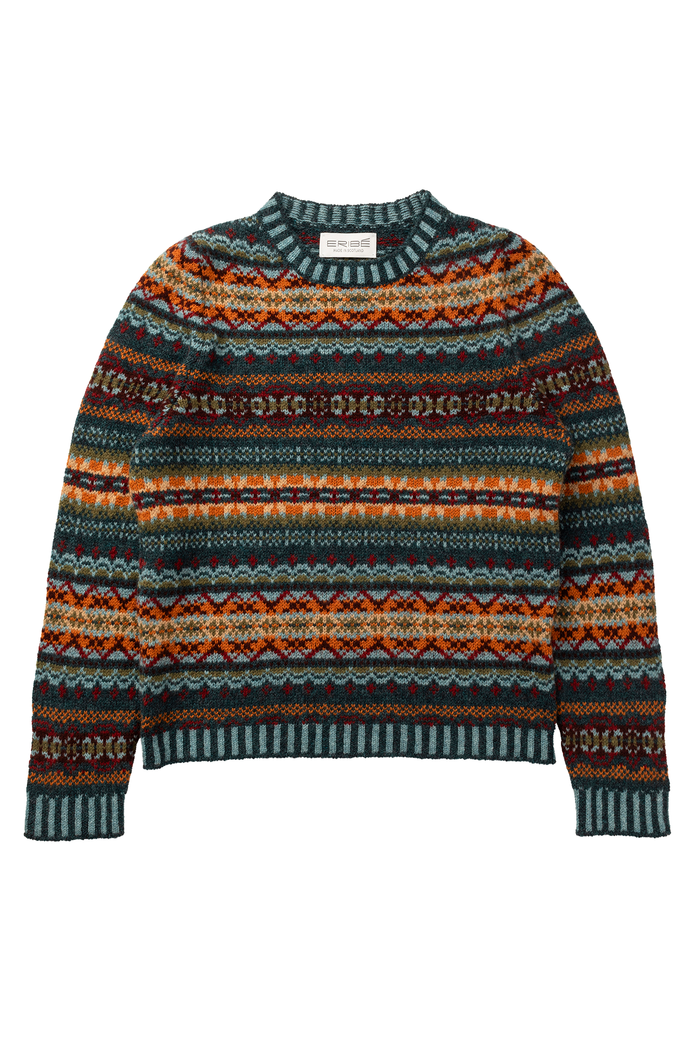 Eribe Kinross merino fairisle sweater in Prelude.