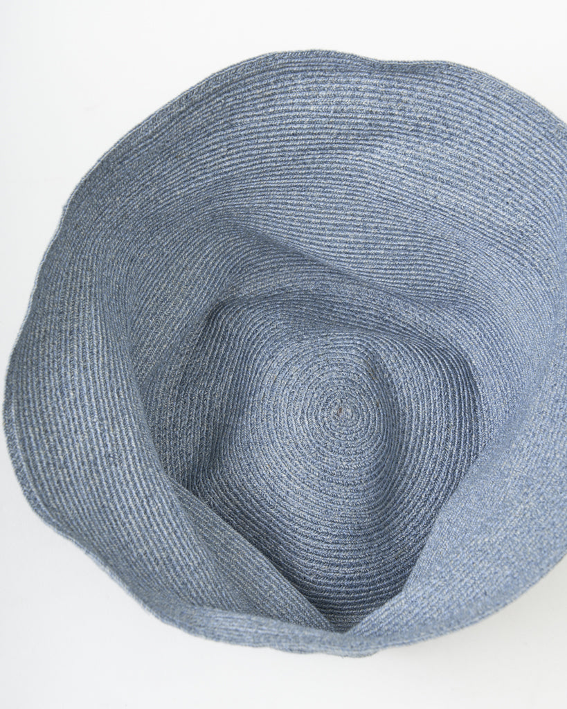 PCNQ made in Japan Hina bucket hat in sax blue.
