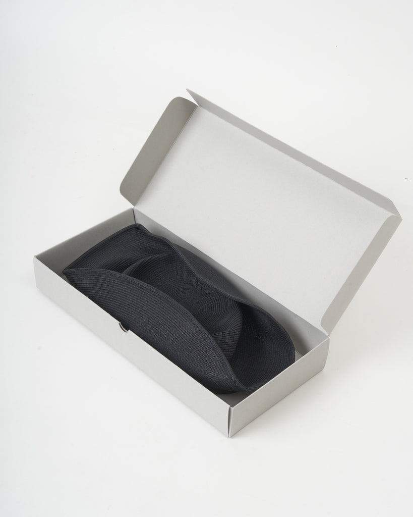 PCNQ Serge made in Japan black foldable hat in box.