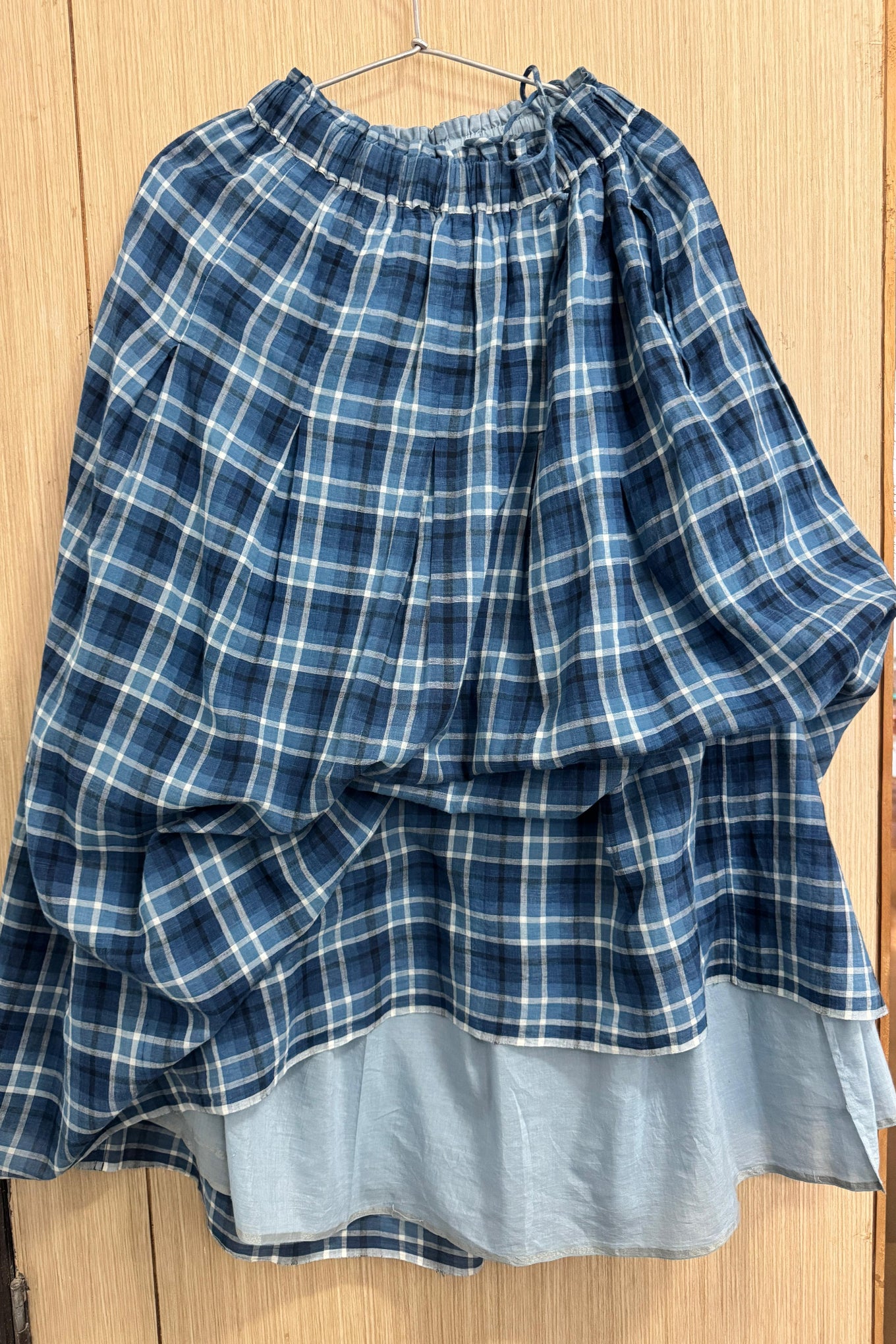 Dve Neela reversible skirt - indigo check