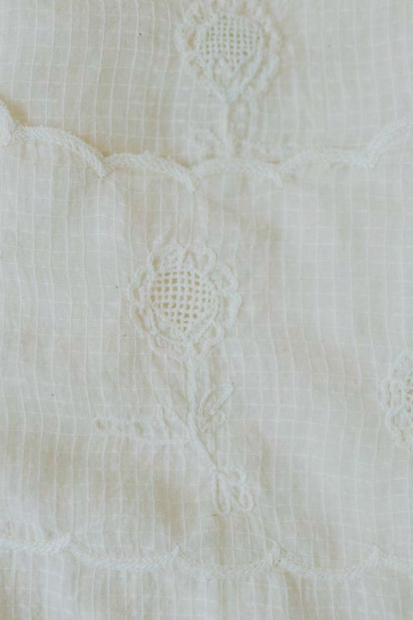 Runaway Bicycle Pipa dress embroidery detail.