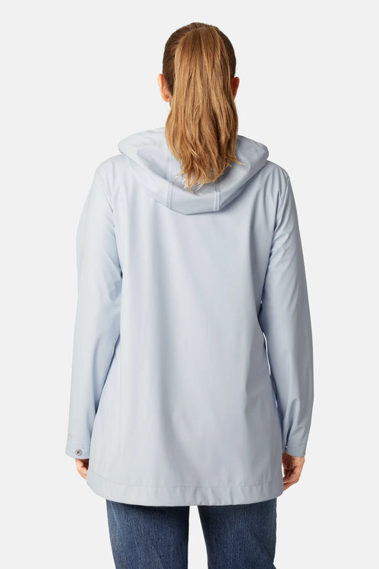 Ilse Jacobsen lightweight rain Rain228 jacket in heather light blue.