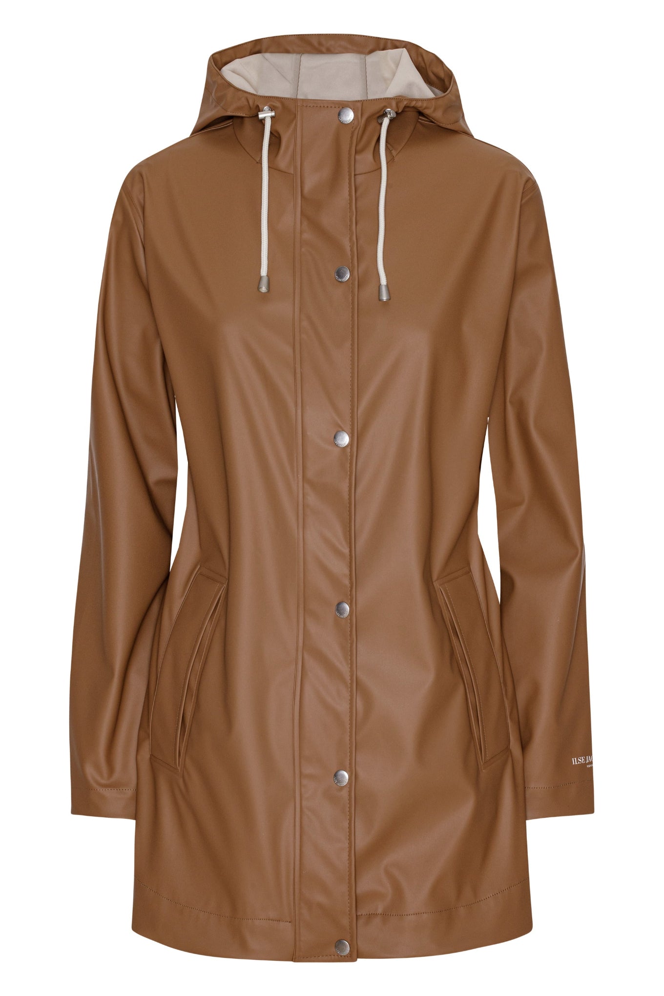 Ilse Jacobsen RAIN228 Light rain jacket in acorn tan brown.