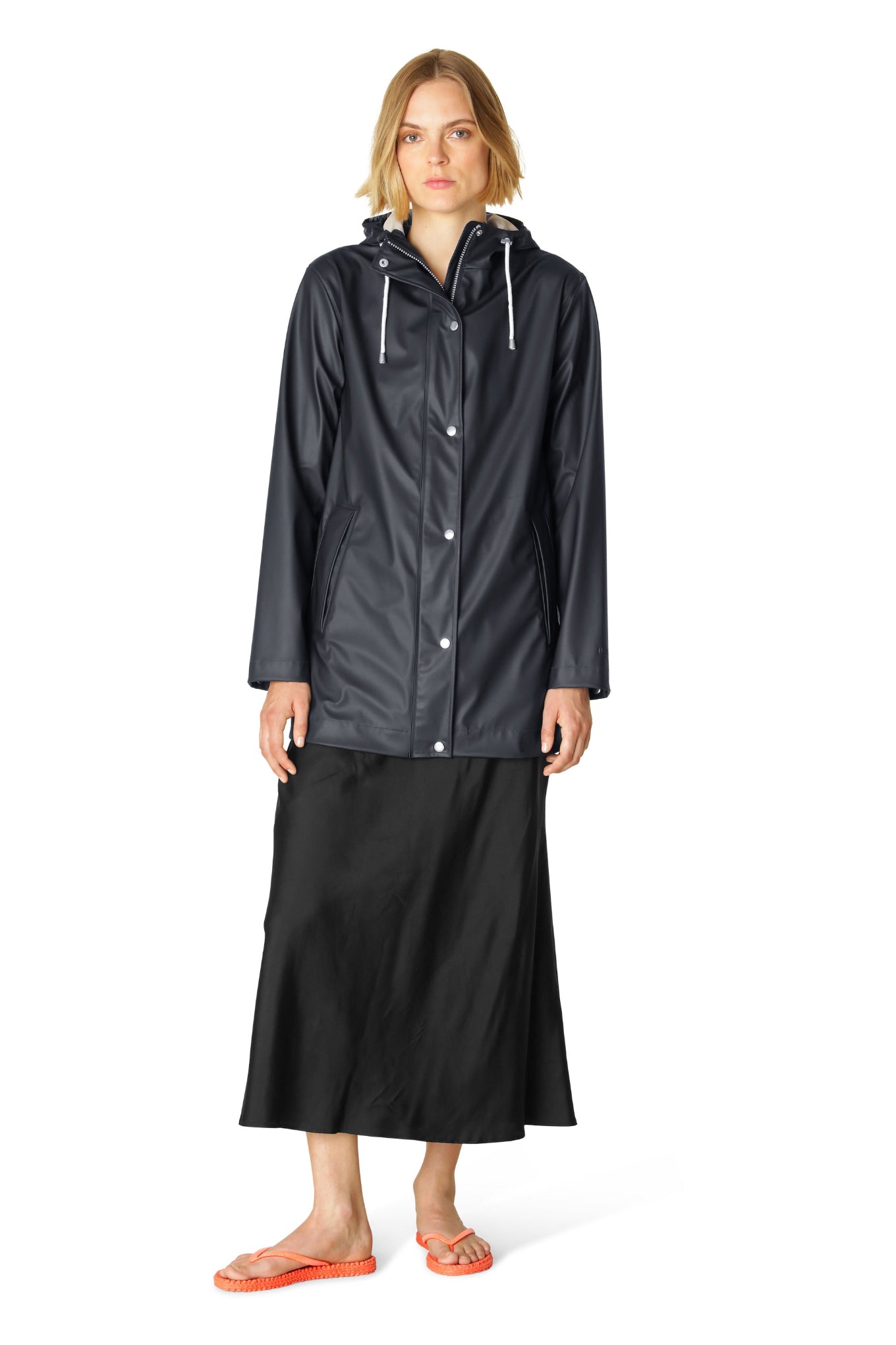 Ilse Jacobsen RAIN228 Light rain jacket in dark indigo.
