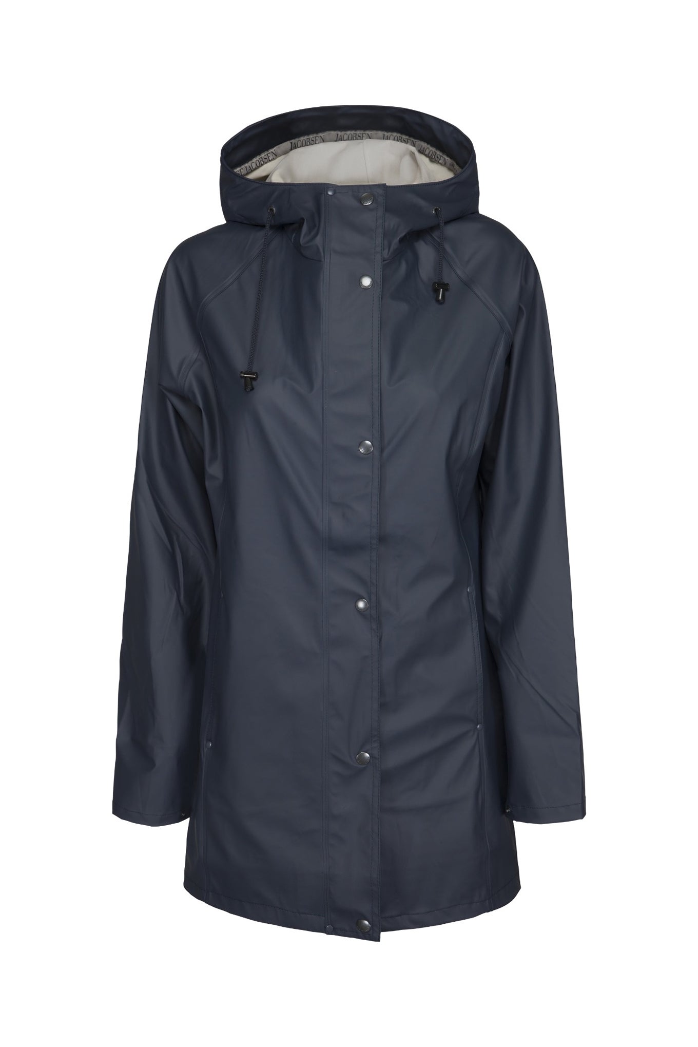 Ilse Jacobsen Rain87 Rain 87 light rain hooded jacket in Deep Indigo, dark navy.
