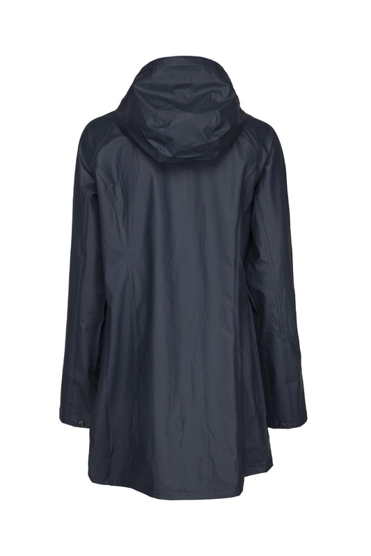 Ilse Jacobsen Rain87 Rain 87 light rain hooded jacket in Deep Indigo, dark navy.