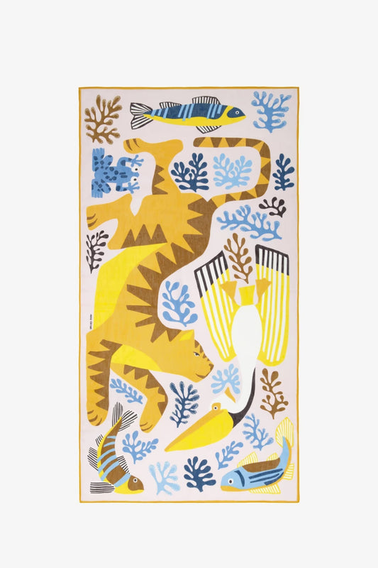 Inoui Editions cotton scarf sarong Splash nude.