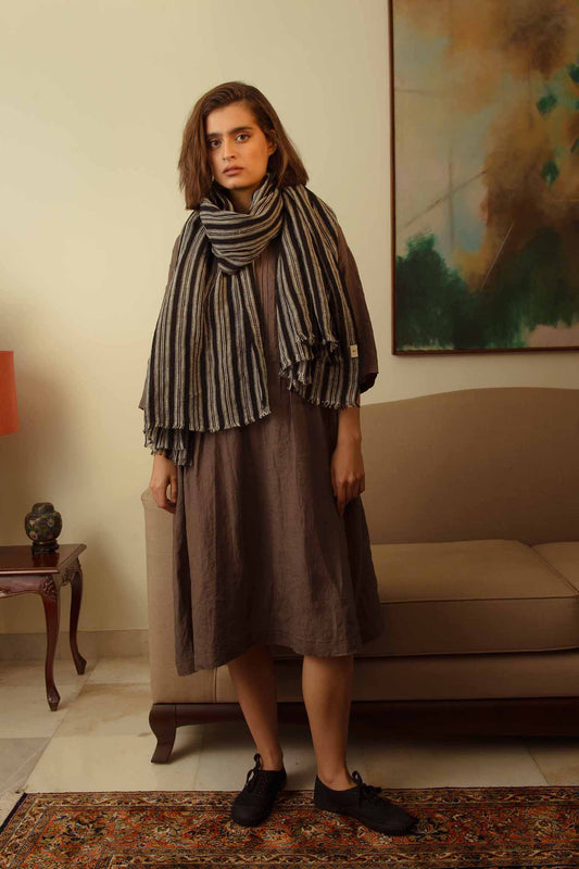 Dve linen scarf - stripe