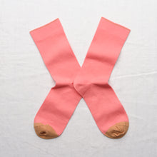 Load image into Gallery viewer, Bonne Maison Fresh pink cotton sock, made in France.