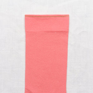 Bonne Maison Fresh pink cotton sock, made in France.