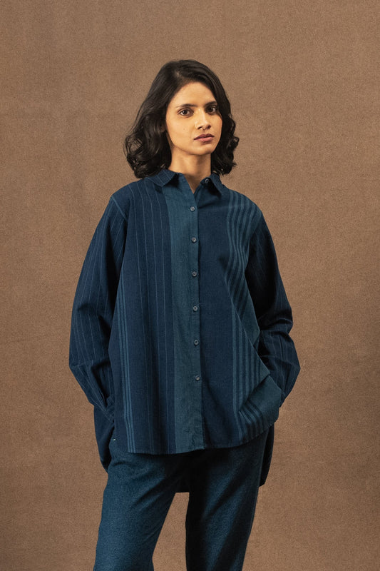 Dve Deveshi blouse - indigo stripe