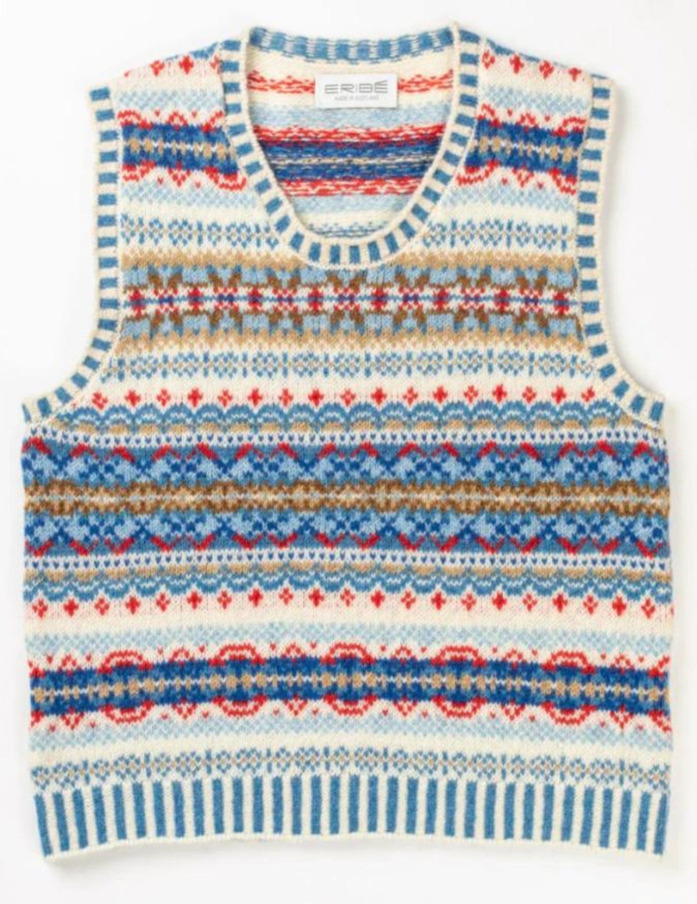 Eribe Westray fairisle vest in Cotswold.