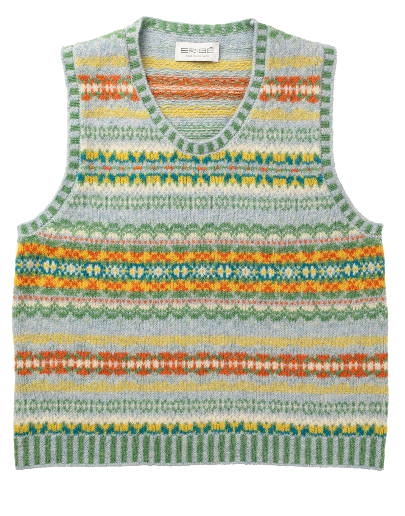 Eribe Westray fairisle vest in Torridon.