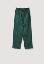 Load image into Gallery viewer, Nancybird Amos panel pant in fern green cotton corduroy.